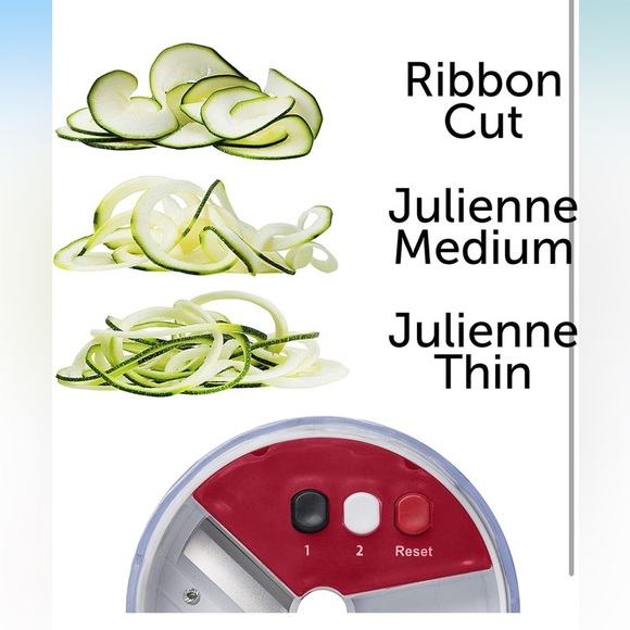 Red and White Vegetable Slicer, Used Once - Picture 5 of 6